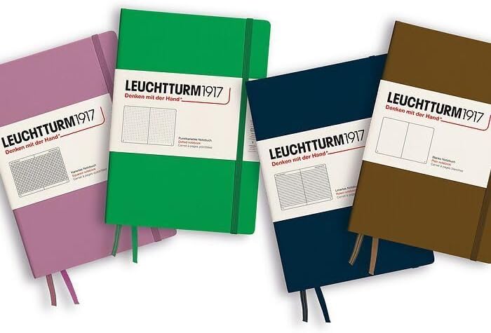 LEUCHTTURM1917 - Notebook Hardcover Medium A5-251 Numbered Pages for Writing and Journaling - Thinking Ahead (Dotted Paper, Spice Brown)