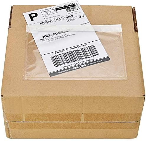 Coopaty 6" x 9" Adhesive Packing List Envelopes Clear Plastic Mailing Shipping Envelope Pouch (200 Pack)