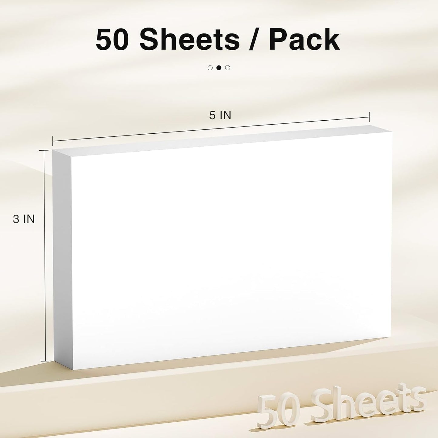 300 Count Blank Index Cards 3x5 Inch Colored Flash Cards Thick Cardstock, Unruled Note Cards Study Card Portable Learning Flashcards Ideal for Note Taking, Art Sketching, Office & School Supplies