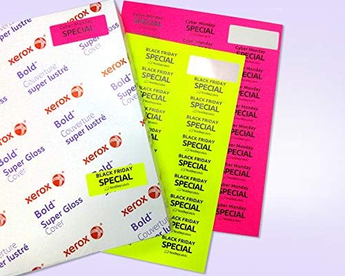 NextDayLabels - 8-1/2 x 11" Neon Color High Light Fluorescent Labels for Laser & Inkjet Printer (Pink Fluorescent, 1" x 2-5/8" - 30 Per Page | 750 Labels)