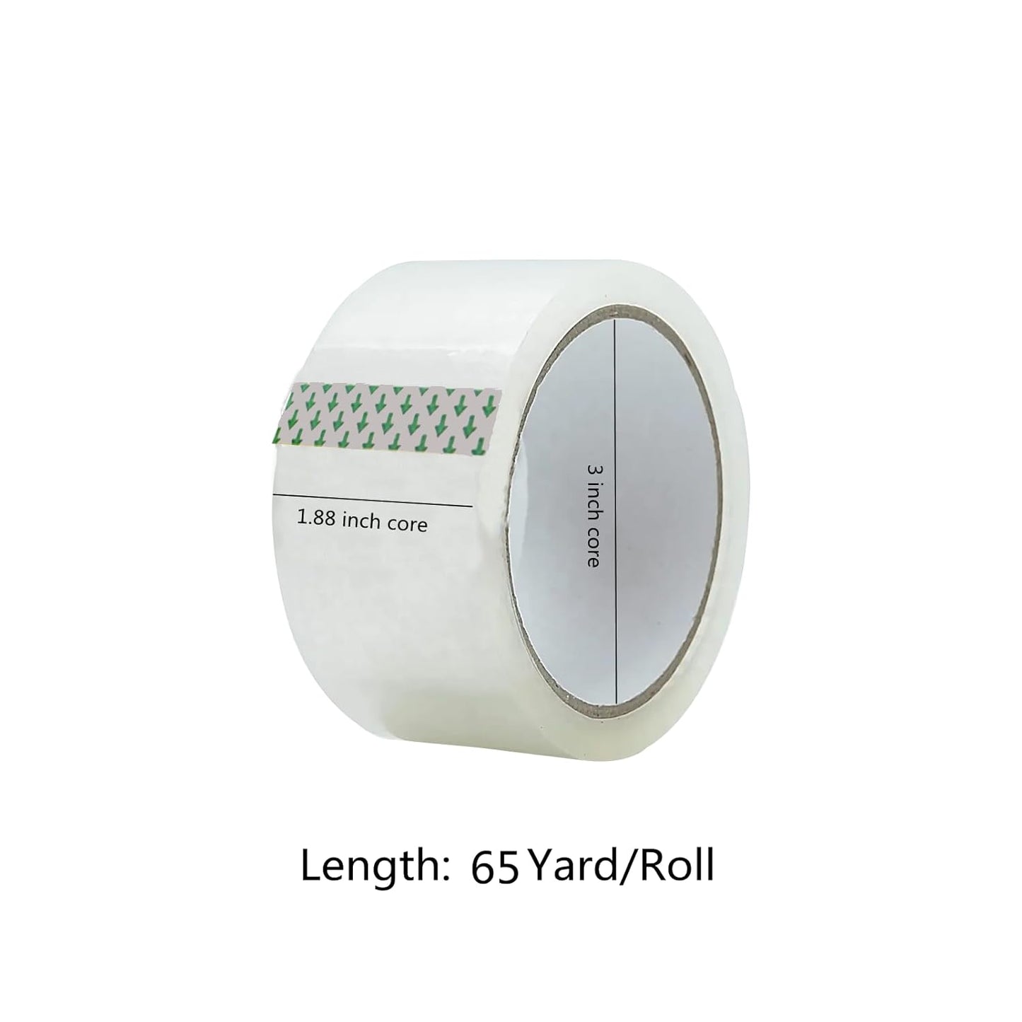 Clear Packing Tape (48 Rolls), Heavy Duty Packaging Tape for Shipping Packaging Moving Sealing, 2 inches Wide, 65 Yards Per Roll