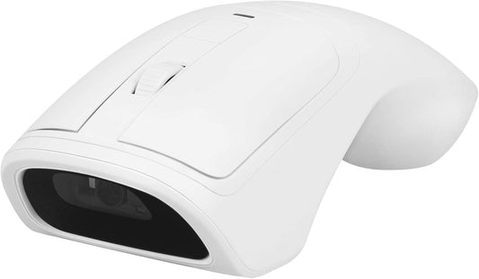 New Wireless Mouse Barcode Scanner, 2-in-1 Design 2D Handheld Barcode Scanner with Wireless Mouse Functions for POS System,Store,Supermarket, Warehouse.(Black)