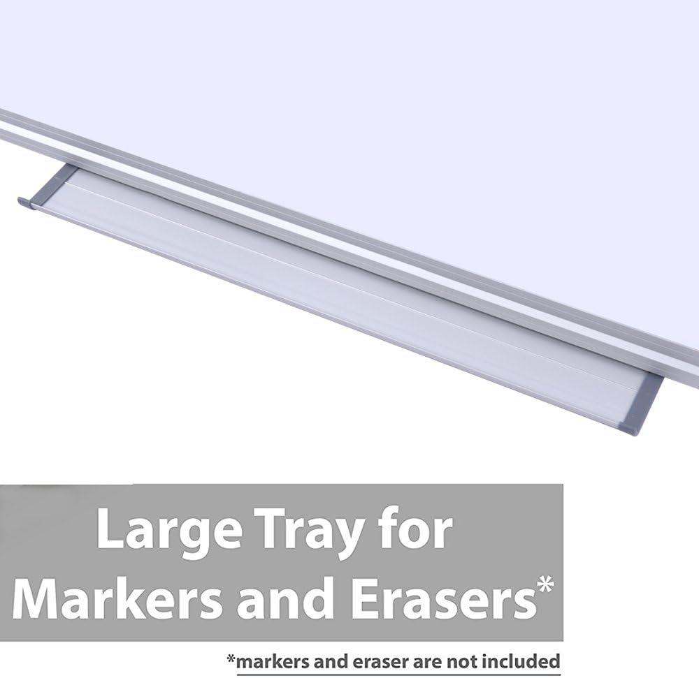2 Pack 40" x 30" Magnetic Dry Erase Board with Removable Marker Tray| Commercial Quality Wall-Mounted Aluminum Message Presentation White Board for Office, Students & Teachers