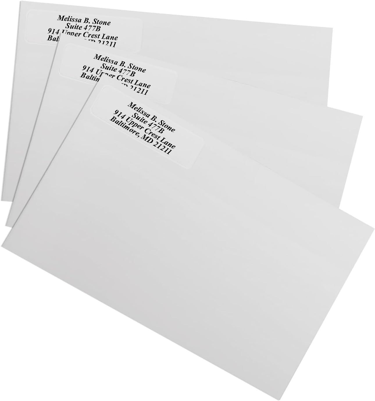 Clear Personalized Return Address Labels Without Dispenser - Roll of 500 Custom See Through Transparent Stickers
