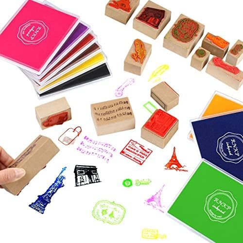 MOYBMG Large Yellow Permanent Ink Pad for Rubber Stamps, 5x4 Inch, Kids Non-Toxic Safe Ink Pad, Paper Wood Fabric