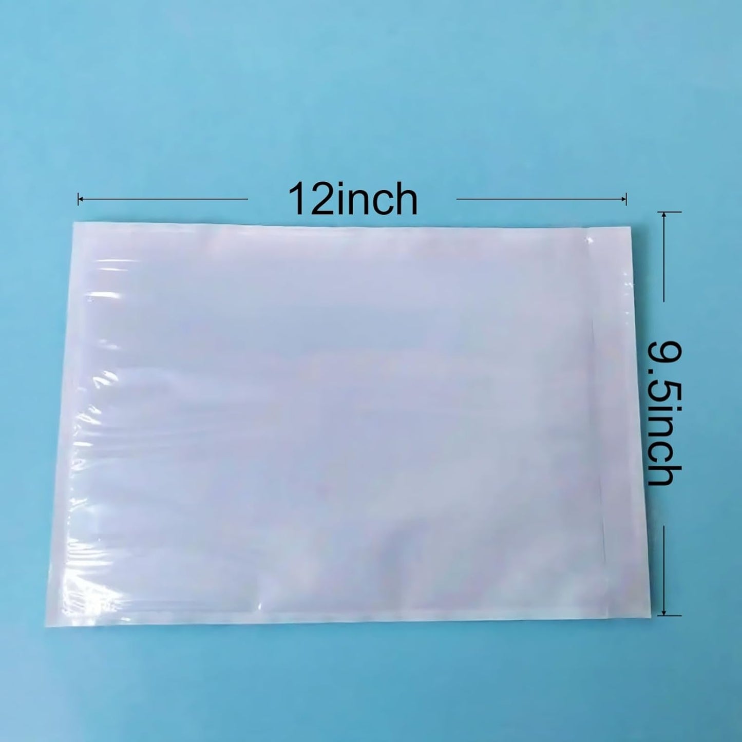 200PCS 9.5" x 12" Self-Adhesive Packing List Envelopes, Clear Mailing Labels for Envelope, Plastic Waterproof Shipping Pouch Enclosed Bags Fit 8.5x11 inch Packing Slip Label Invoice Sleeves
