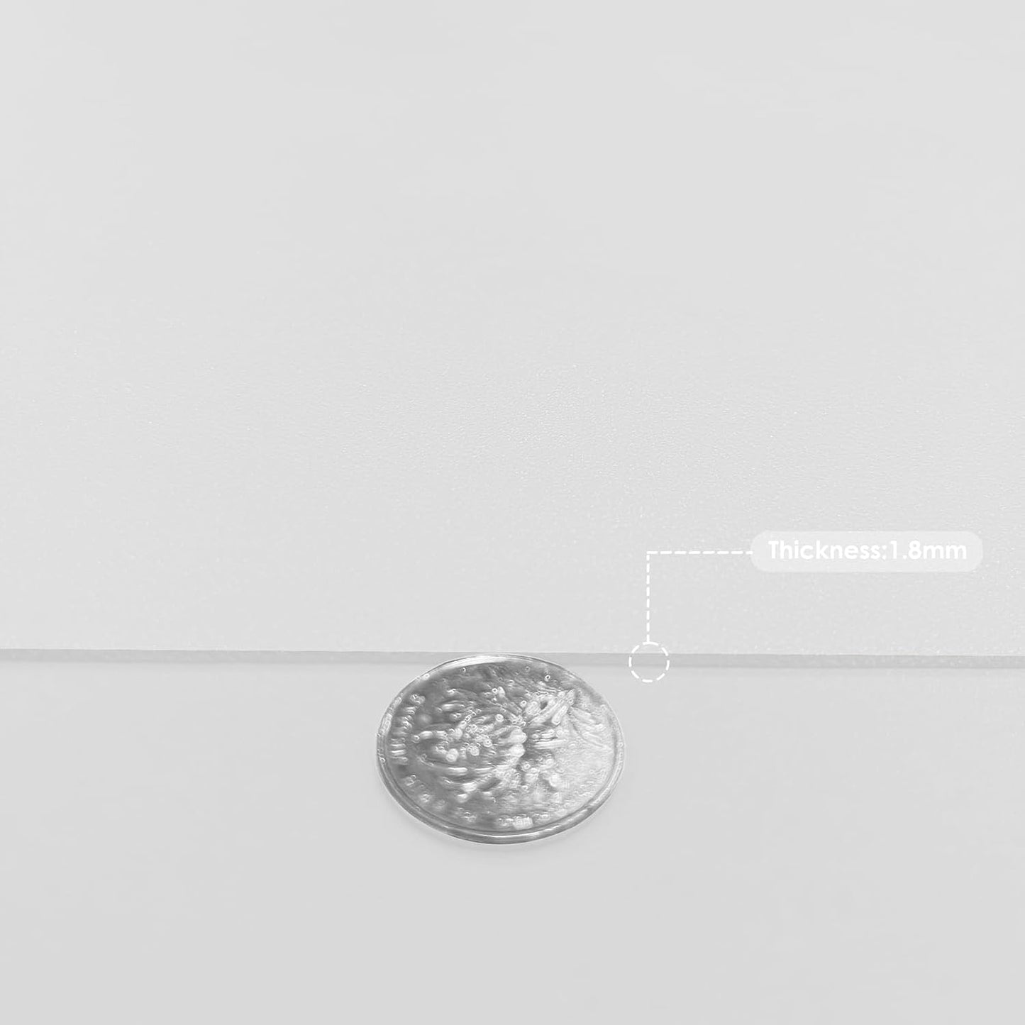 Leather Table Cover,1.8mm Thick,24x60 Inch Desk Cover,Large Desk Mat,Table Protector,Table Cover Protector,Desk Protector,Table Pad,(Grayish White+Grayish White,24x60)