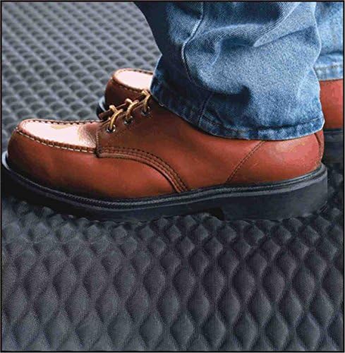 American Floor Mats Hog Heaven Premium 7/8" Black & Black Border 2' x 5' Nitrile Backed Anti-Fatigue Comfort Mat