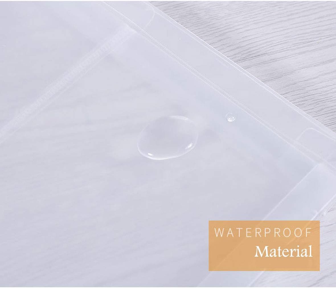 Letter Size Clear Poly Envelopes with String Closure Top Opening Folder Pack of 40 Bottom with Expanding Gusset
