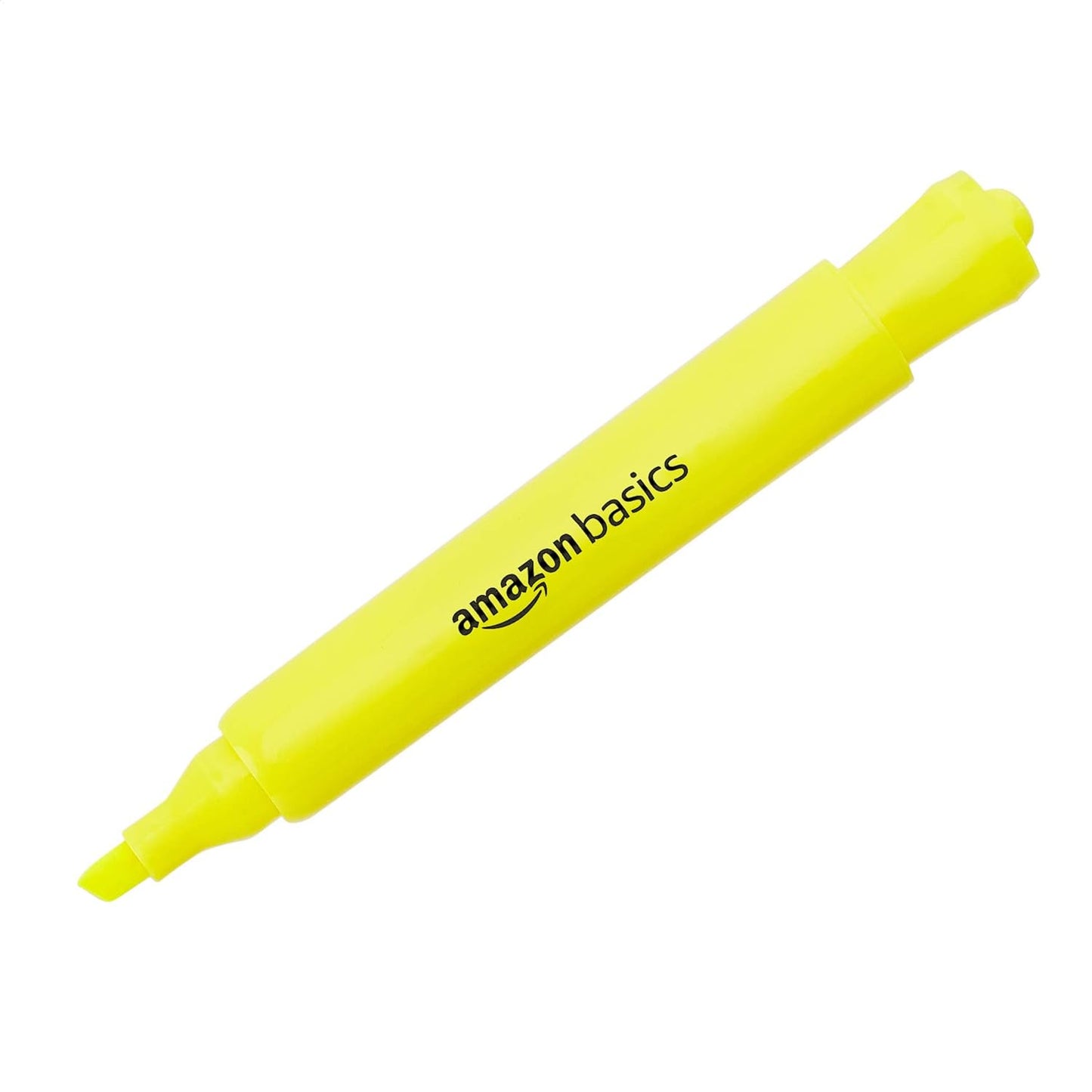 Amazon Basics Highlighters 12 Pack, Yellow Colors, Chisel Tip,Bible Highlighter,Office and School Supplies