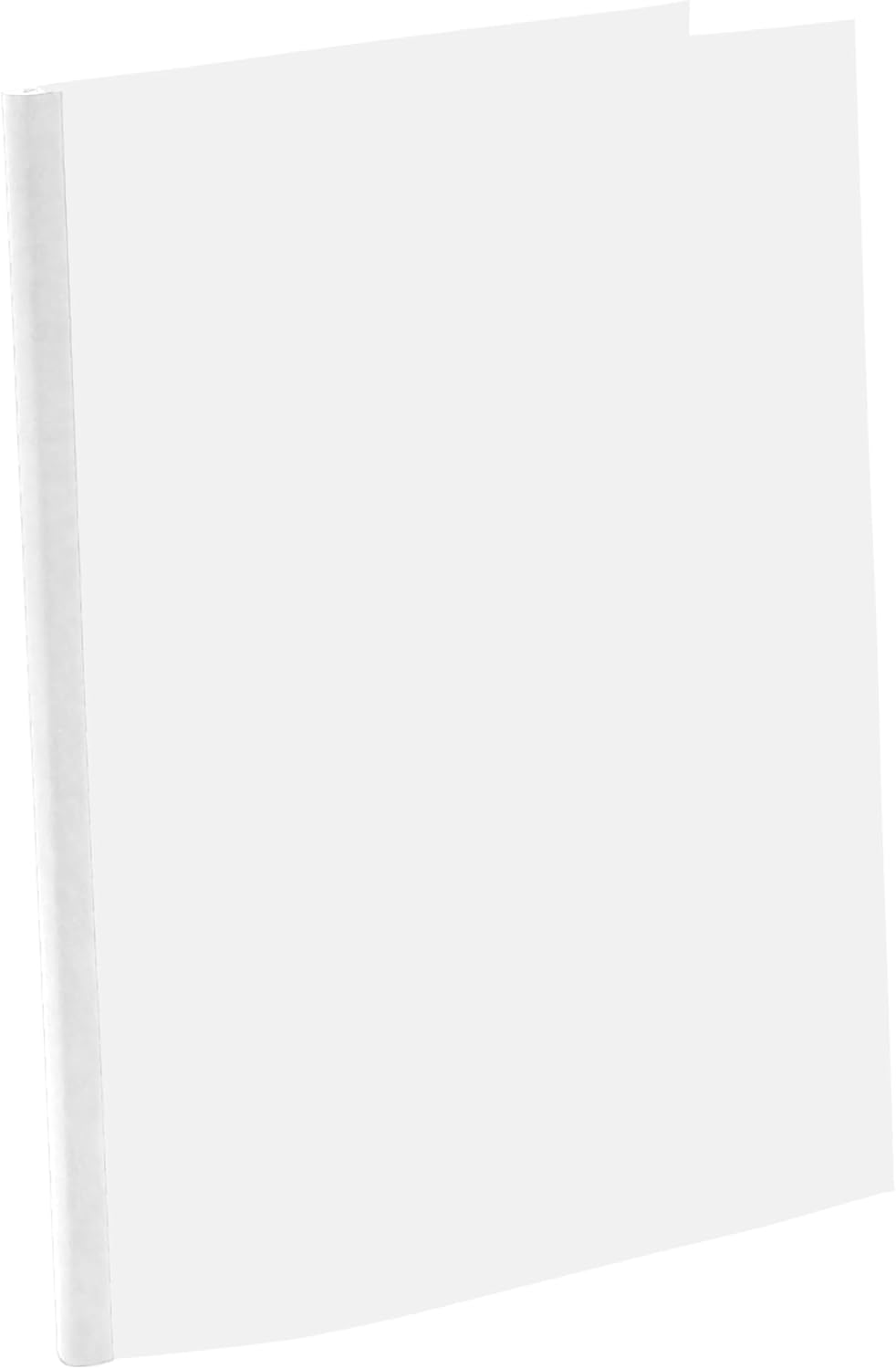 Thermal Binding Clear Covers with Steel Spine –for Thermal Binding Machines – Formerly Unibind – Used in Real Estate, Education and Various Businesses (White, 40 Sheets Max - 96/Boxes)