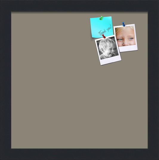 PinPix 12x12 Inch Cork Bulletin Board. This Decorative Framed Pin Board Comes with Pewter Design and a Satin Black Frame. Ideal for Home Office Decor or Message Board (PinPix-1812)