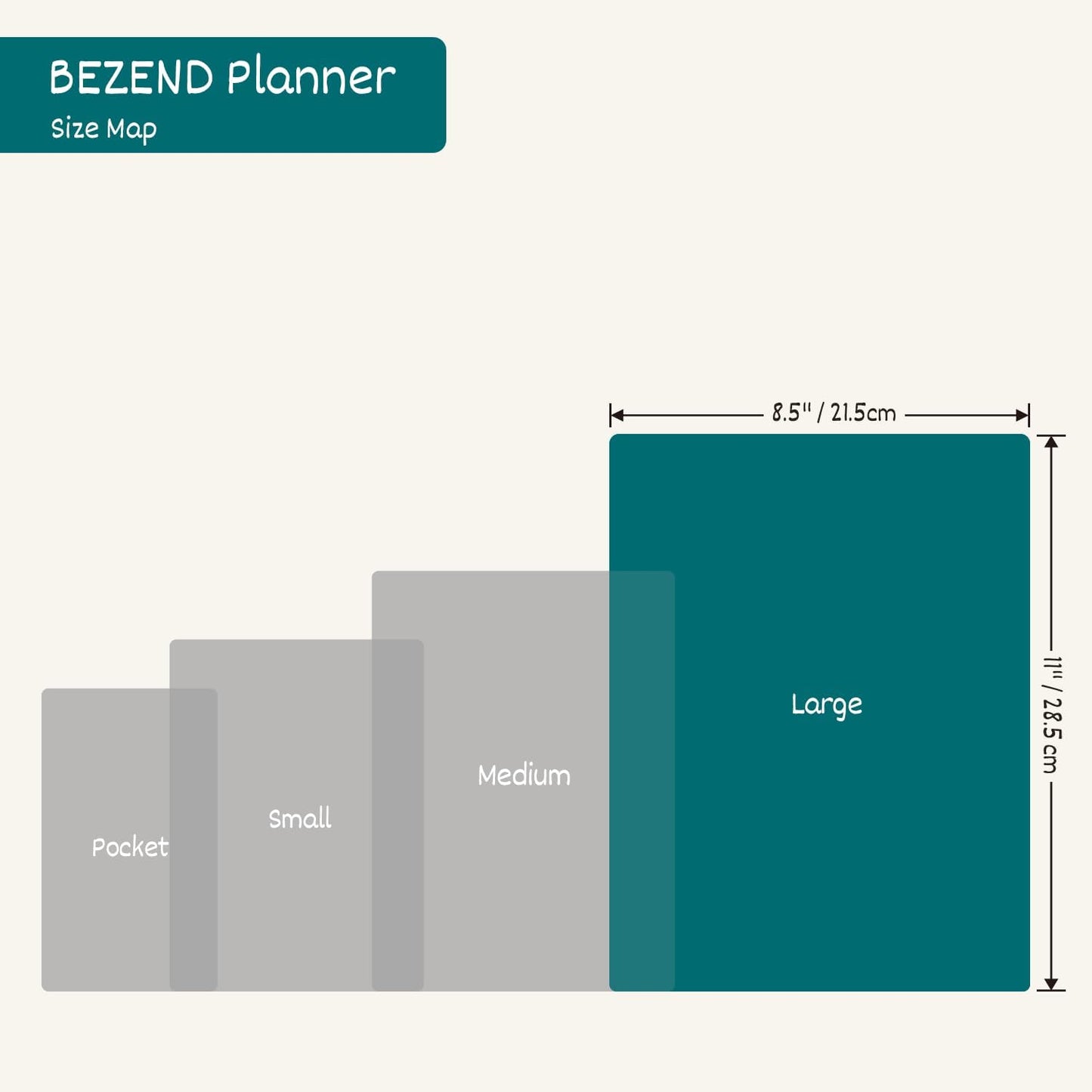 BEZEND Weekly Planner 2025-2026 with 2 Columns, 8.5" x 11" Academic Calendar 18 Months (Jul 25-Dec 26) Life Work Appointment Book with Monthly Tab, PU Leather Hardcover - Evergreen