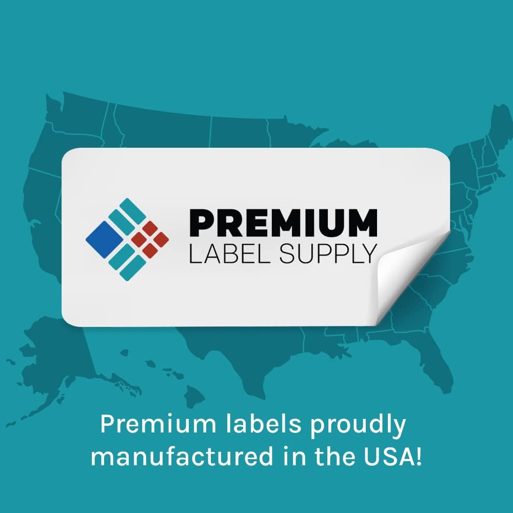 Premium Label Supply Bright Neon Color Fluorescent Stickers - 2.625" x 1" Address Labels - (Fluorescent Green, 15000 Labels)