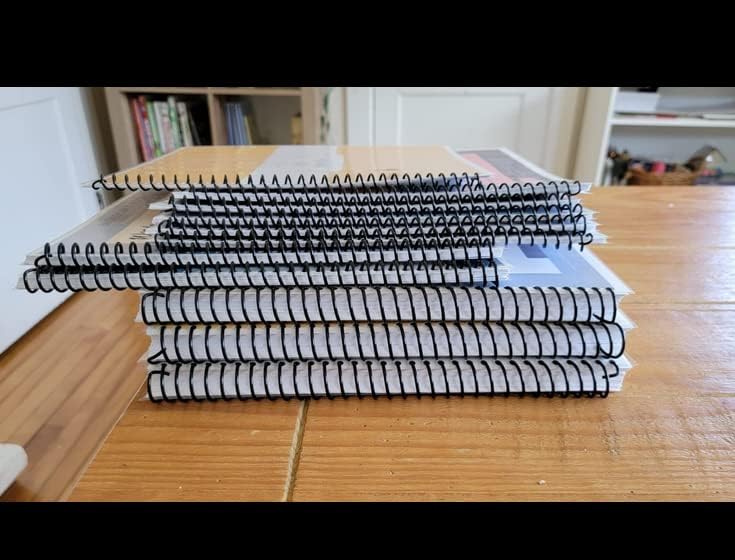 Plutreas 100 Pack Plastic Spiral Binding Coils, 4:1 Pitch, Spiral Binding Spines for Office Documents, Engineer Papers, Business Projects (12mm (90 Sheet Capacity))