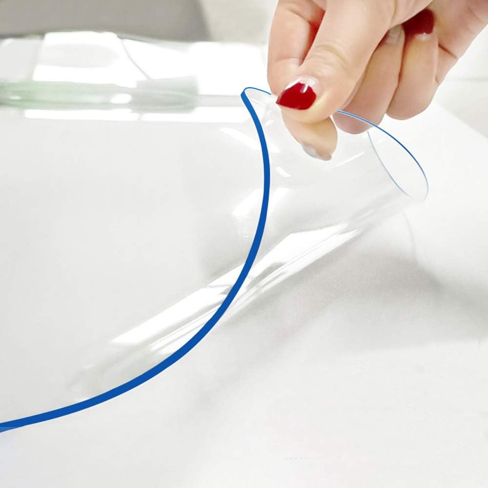 Clear Plastic Table Protector Pad Clear for Kitchen Table Vinyl PVC Tablecloth Rectangle Protective Desk Top Cover for Dinner Room Party Table Protection Pad Easy Clean Water Resistant 40x84 Inch