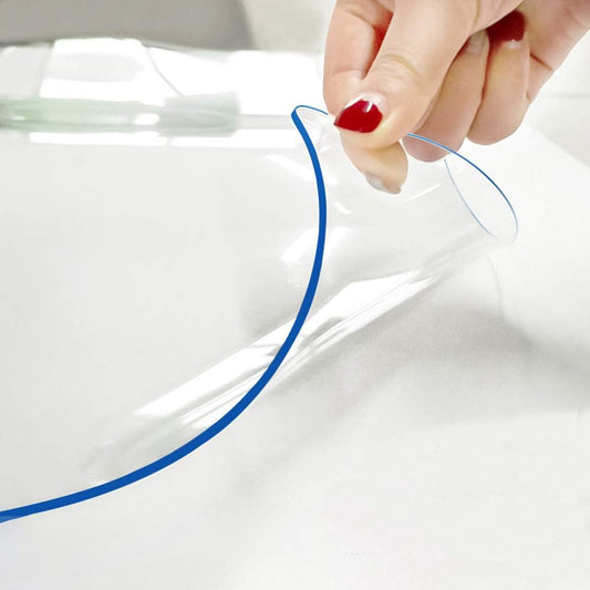 Round Clear Plastic Tablecloth Table Protector Furniture Circle Cover Vinyl Waterproof Wipeable PVC Water Heat Resistant for Dining Table Top Cover Glass Desk Mats Pad 42 Inch Diameter 1.5mm Thick