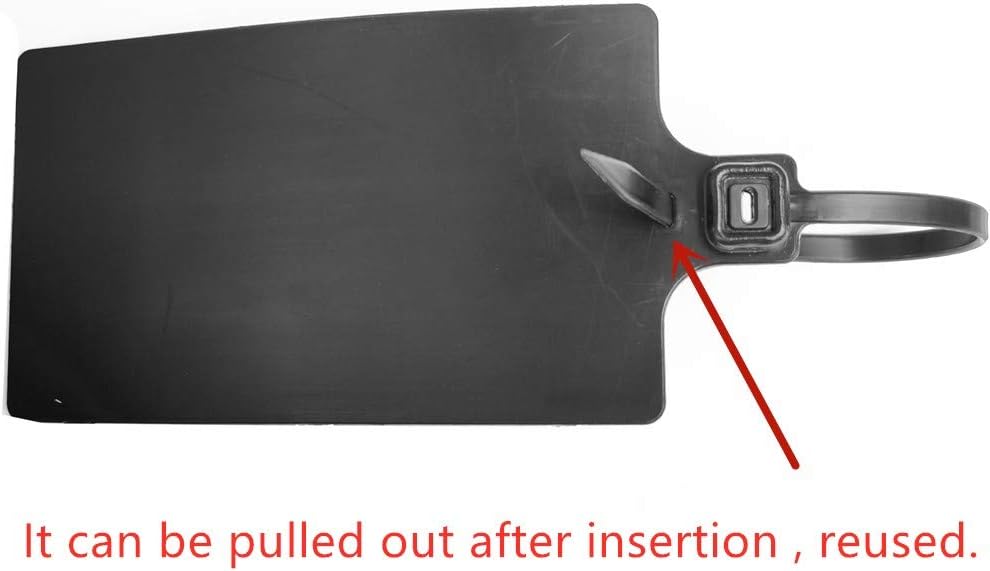 Plastic Seals Shipping Tags Logistics Use Big Sign Tie Large Label Tie, 255mm Total Length, Package of 100pcs (Black)
