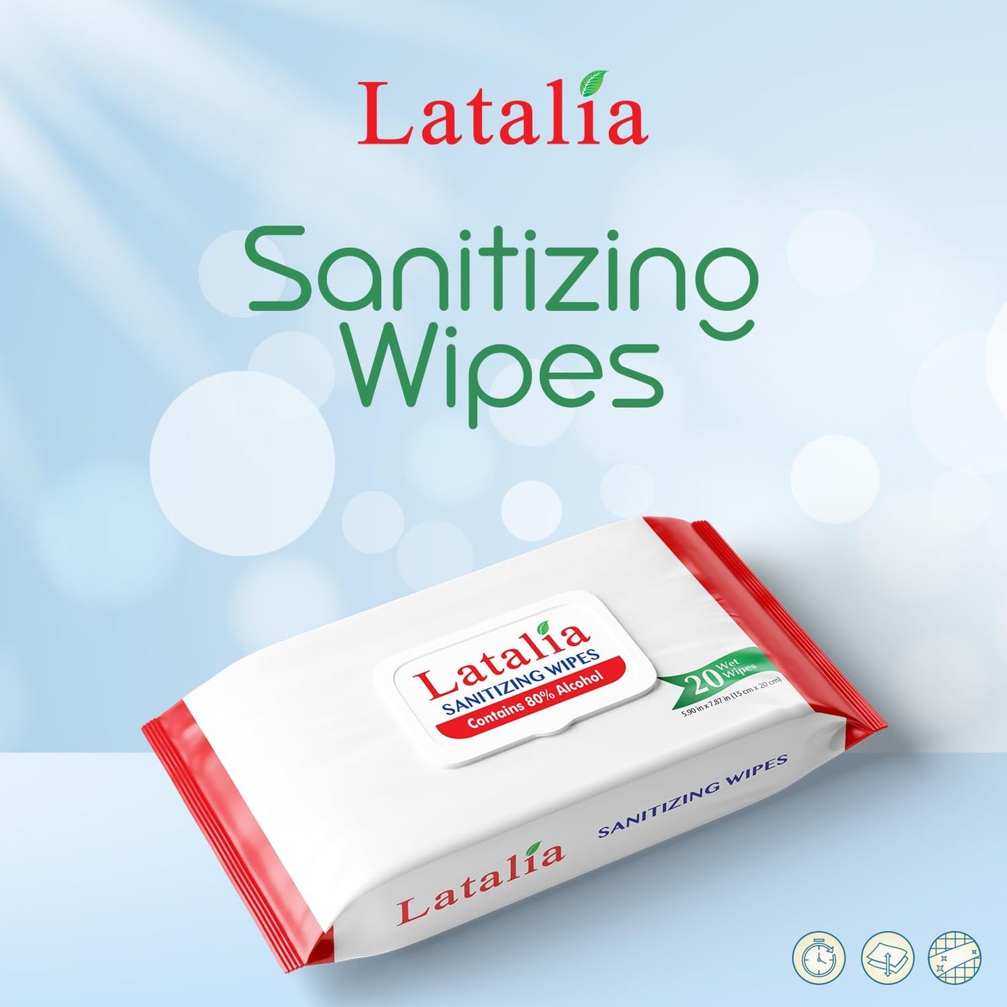 Hand Wipes | 80% Alcohol Hand Sanitizer Wipes for Hands & Face Moisturizing, Gentle, Convenient and Fragrance Free (400 Counts)