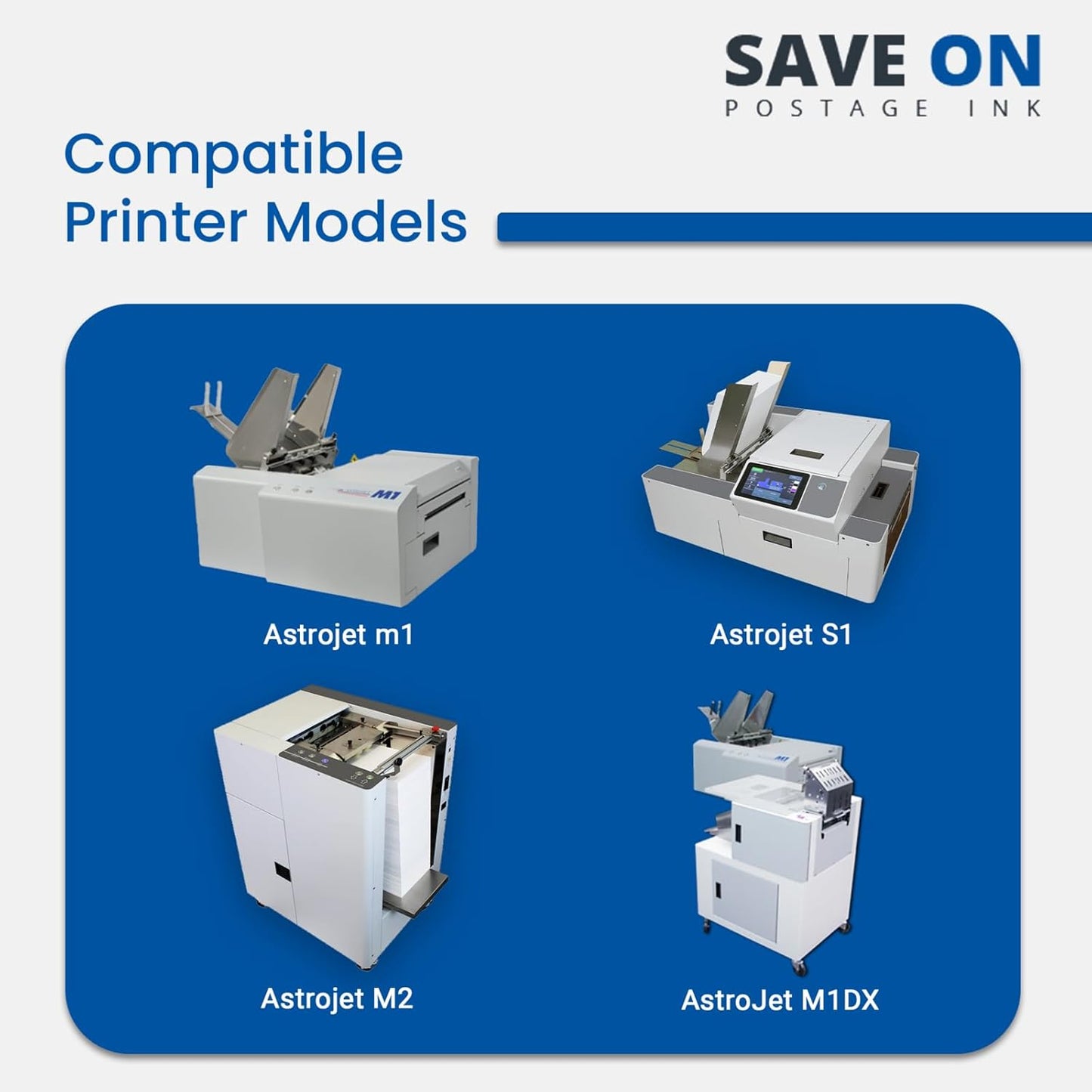Save On Postage Ink, Memjet Ink Cartridge Compatible Astro 123-2413 | Memjet Ink Compatible HI-Cap Cyan Ink Tank for AstroJet M1 M2 S1 and M1DX