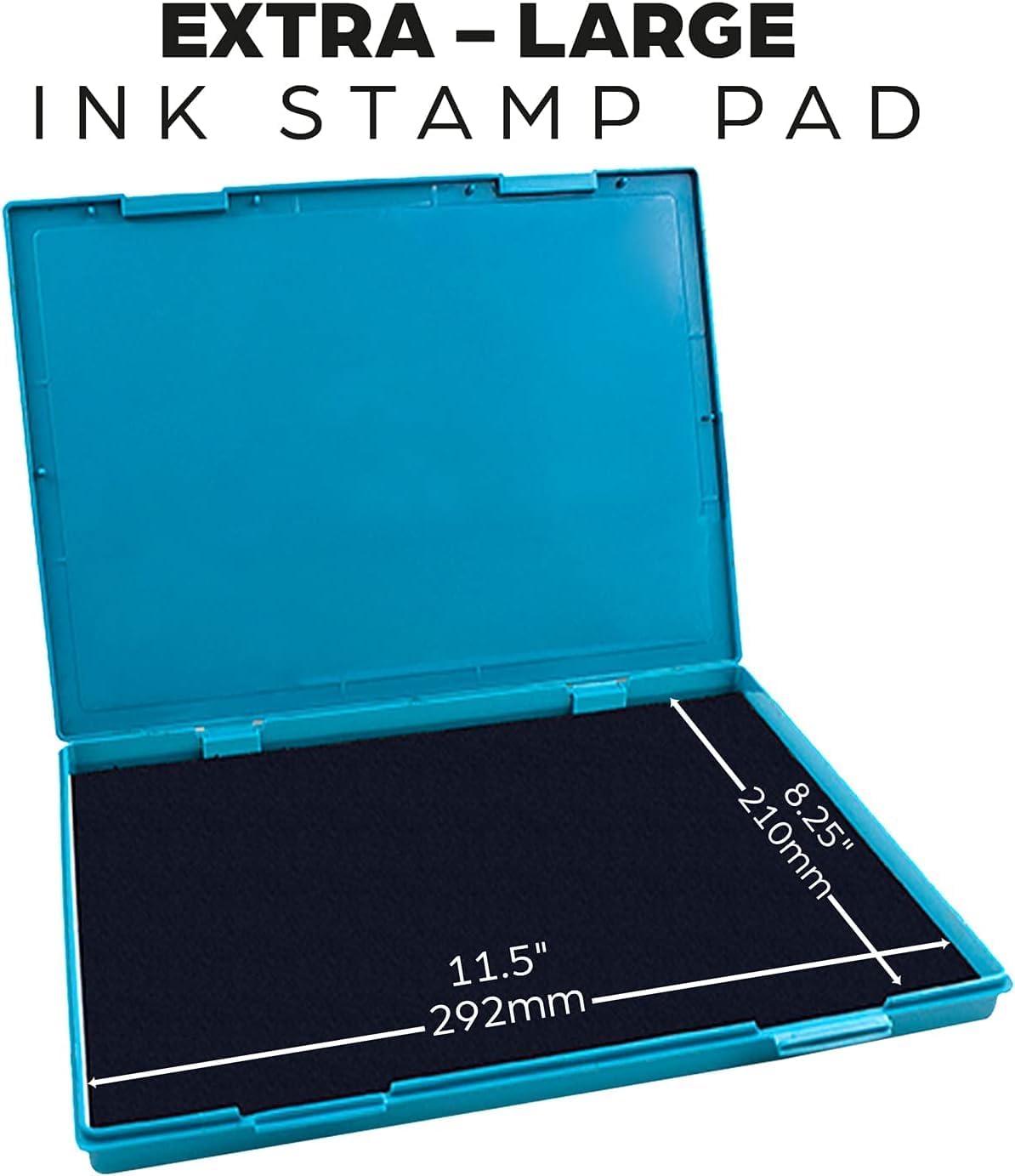 MaxMark Extra Large Gray Ink Stamp Pad - 8.25" x 11.5" - Industrial Felt Pad - Gray Color