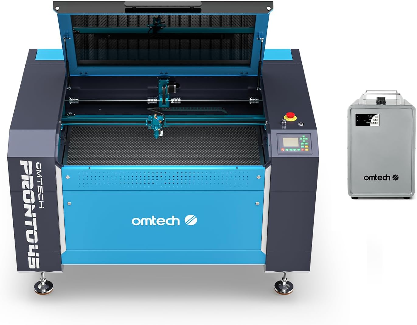 OMTech Pronto 100W CO2 Laser Engraver & Cutter with Water Chiller – 40"x24" Workspace, 1,000mm/s Speed, Autofocus, 2-Way Pass, Air Assist, for Wood, Acrylic & More