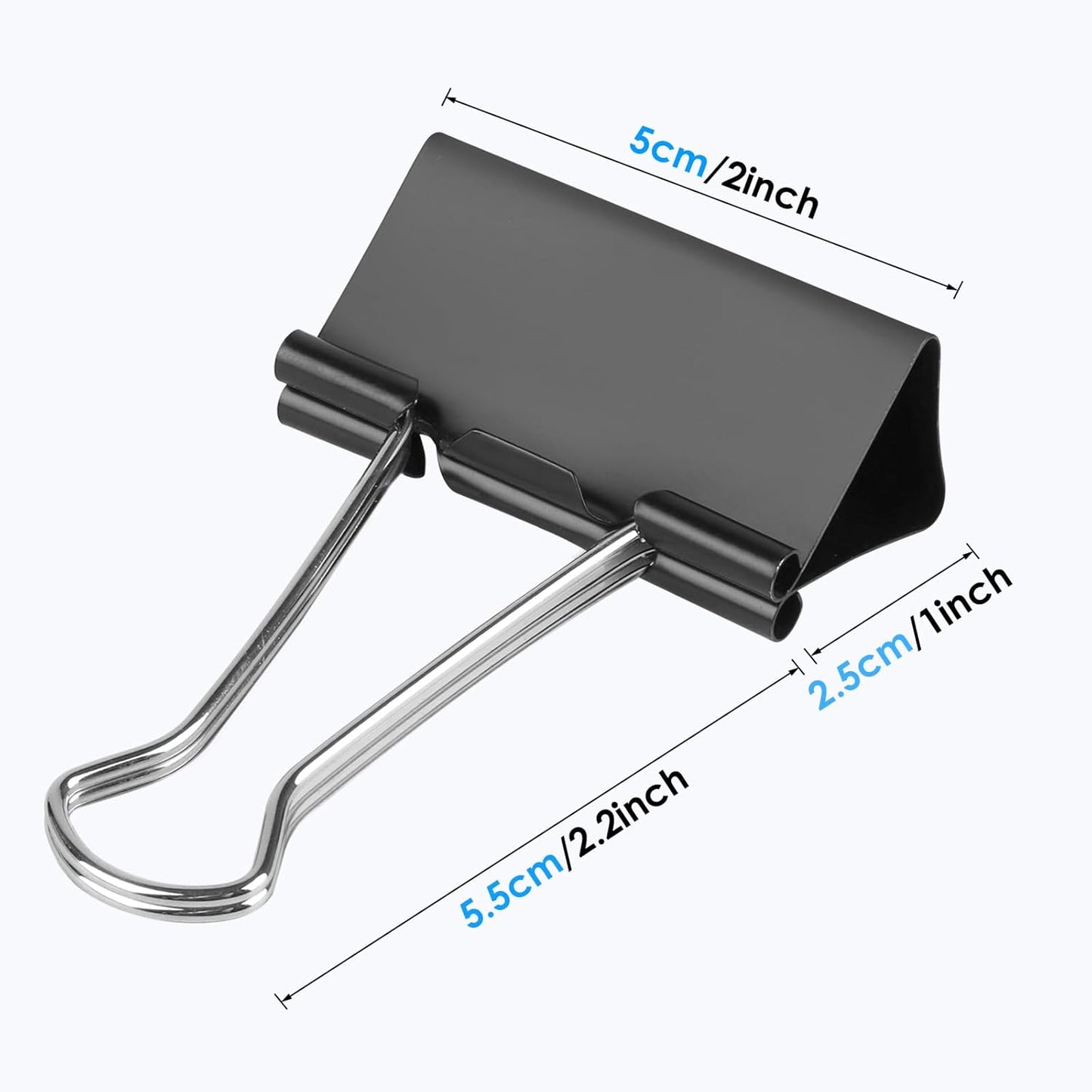 Ufmarine Extra Large Binder Clips 2 inch, (40 Pcs) Big Paper Clips for Office
