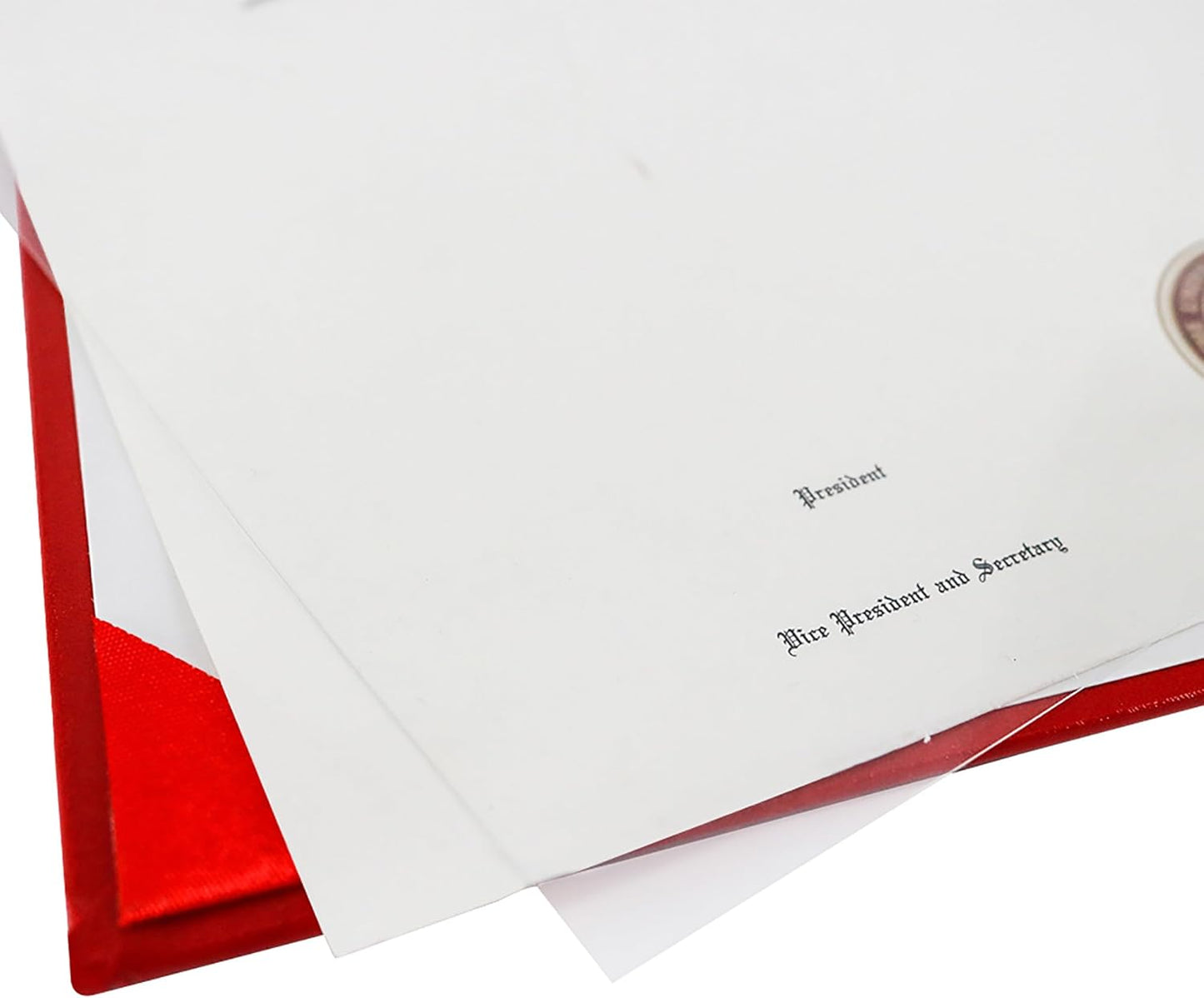 GraduationMall 8.5"x11" Smooth Padded Diploma Cover Certificate Holder Red,12-Packs