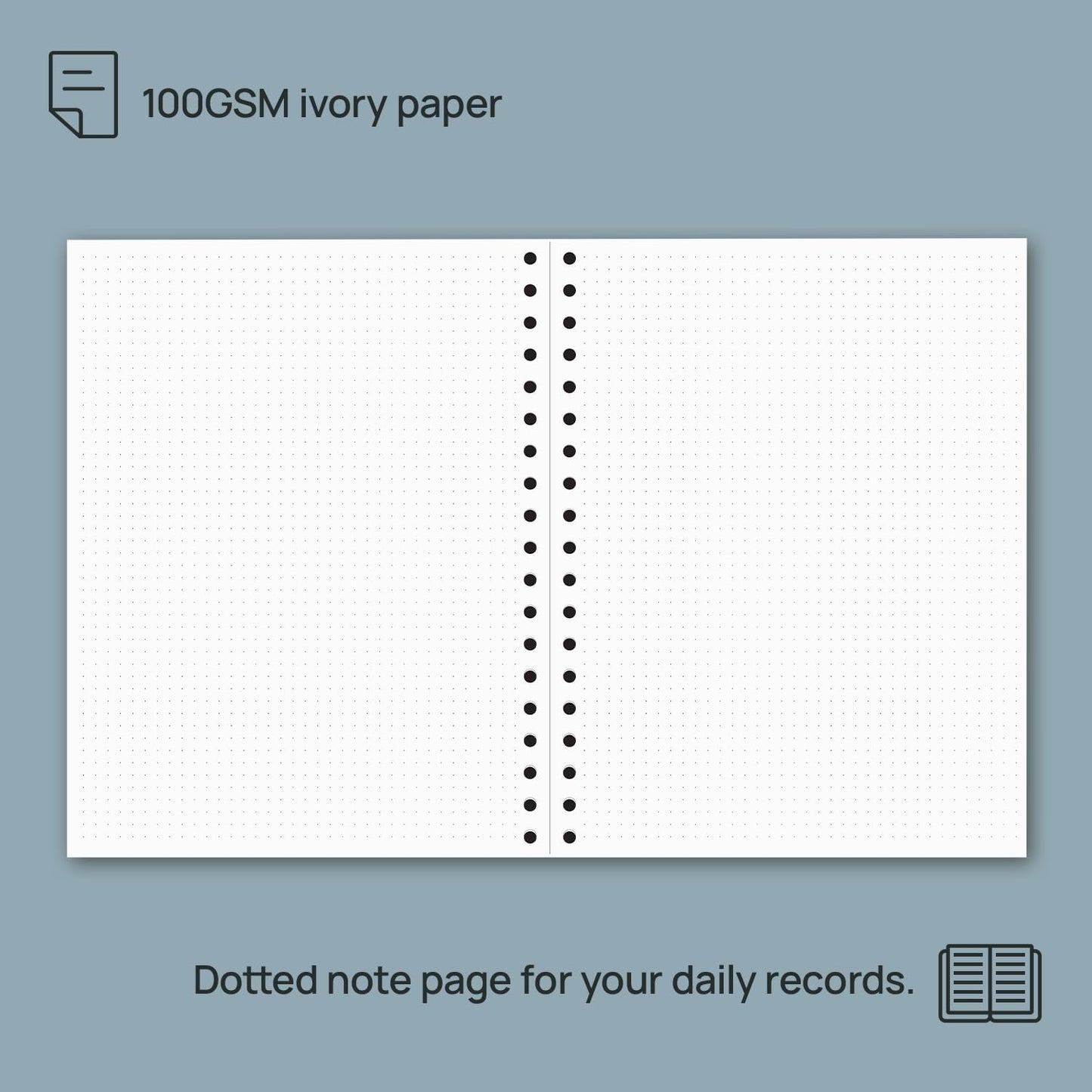 POPRUN Monthly Planner 2026-2027 Spiral Hardcover (8'' x 10''), 18 Months Calendar (Jan.2026-Jun.2027) - 2 Pages per Month with Dotted Note Pages, Sunday Start, Laminated Tab - Orange