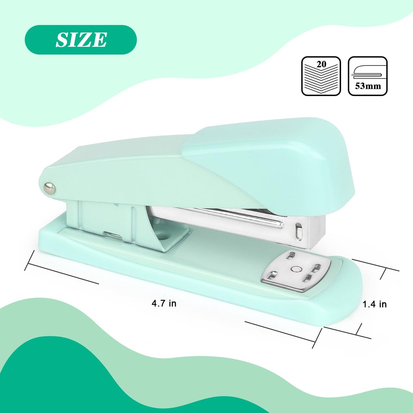 Tamaki Stapler, Office Stapler, Staplers for Desk(Green)