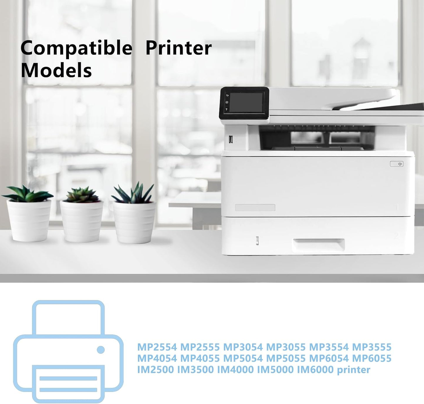 MP 2554 MP 3554 Black Toner Cartridge Compatible for Ricoh Lanier Savin MP2554 MP2555 MP3054 MP3055 MP3554 MP3555 MP4054 MP4055 MP5054 MP5055 MP6054 MP6055 IM2500 IM3500 IM4000 IM5000 IM6000 Printer