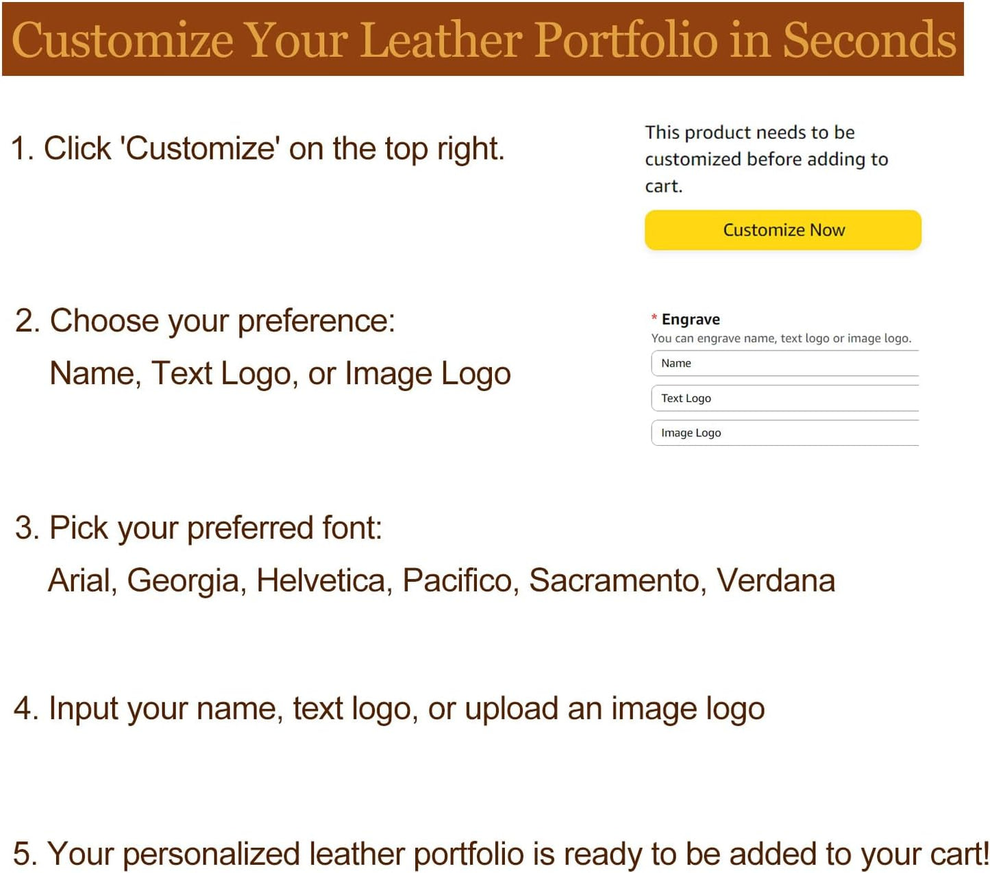Personalized Genuine Leather Portfolio, Legal Size 8.5 x 14 Pad Holder, Custom Engraved Business Padfolio for Men Women, Zippered Laptop Organizer, Professional Notepad Folio, Brown, Oil Tanned