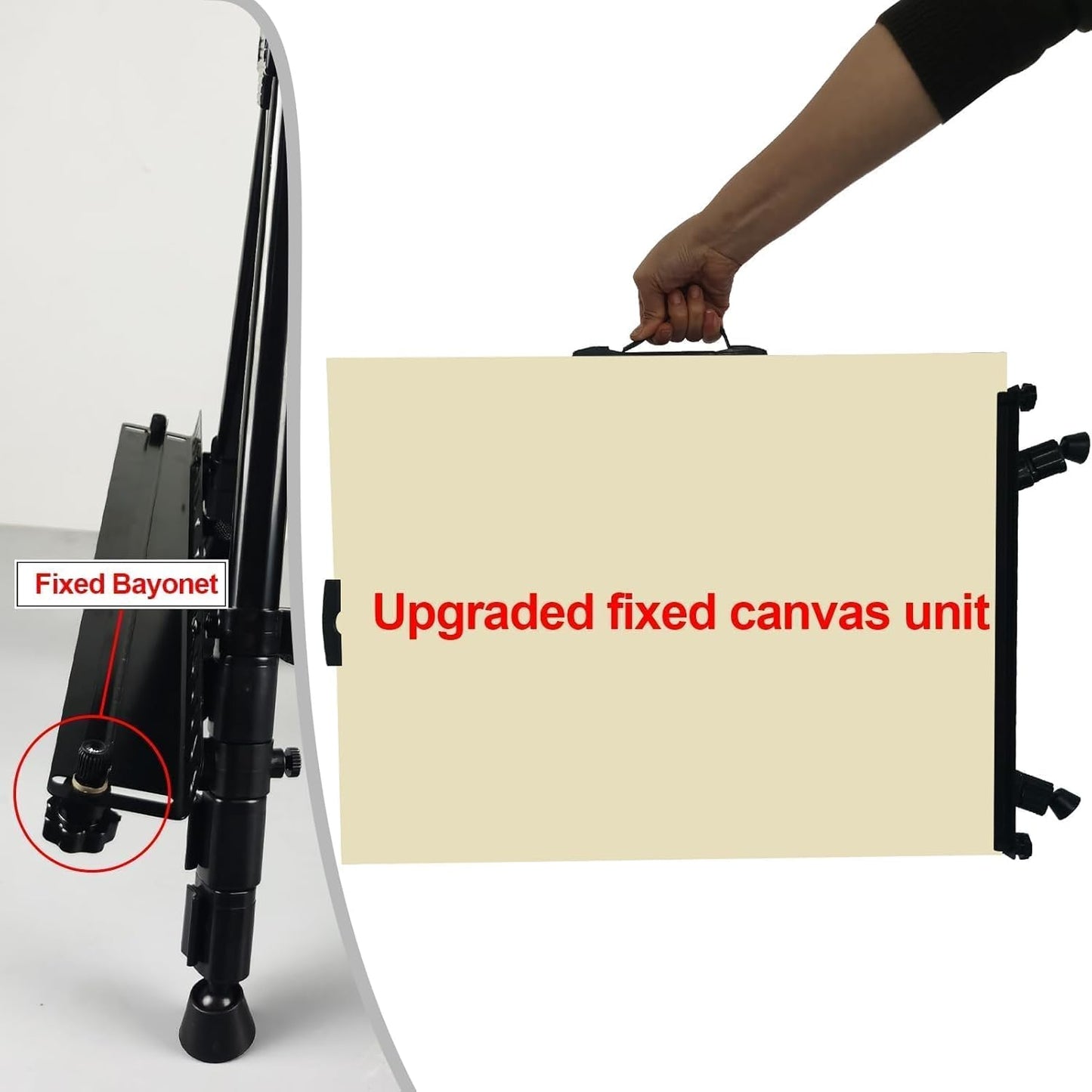 RRFTOK Art Painting Display Easel Stand，Aluminum Metal Adjustable Artist Easels for Painting Canvases Height from 17 to 66 Inch,Carry Bag for Table-Top/Floor Drawing and Displaying