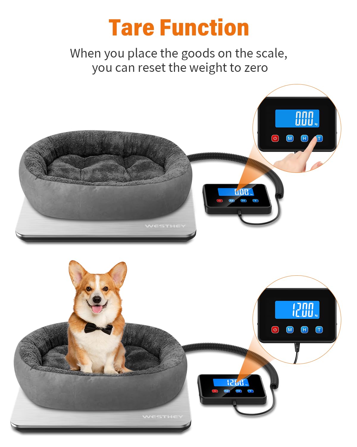 Shipping Scale 0.5oz-440lb High Accuracy Postal Digital Weight Luggage Scale for Packages Warehouse Home Small Business Pet Food Mail