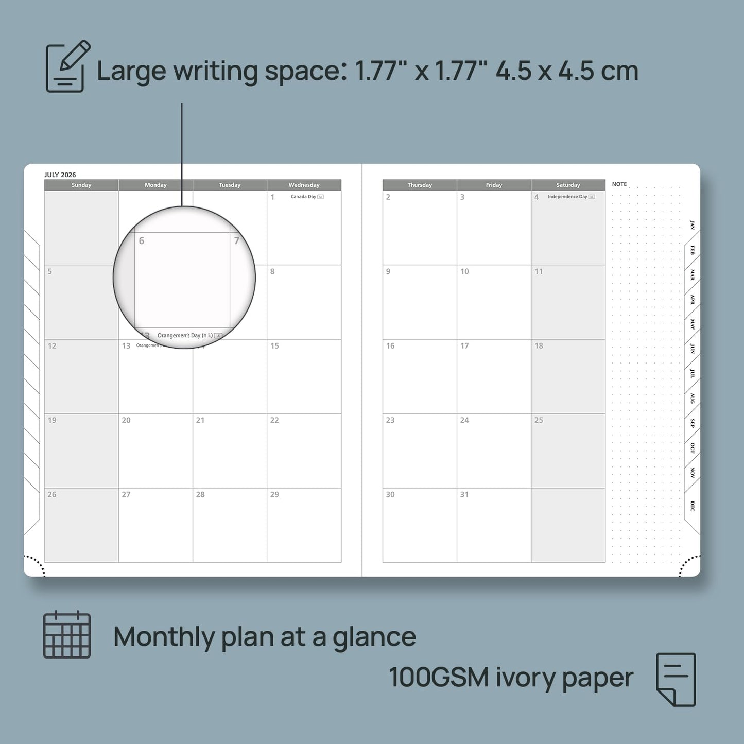 POPRUN 2026 Planner (Large - 8.5'' x 10.5'') - 2026 Weekly Calendar (Jan. 2026 - Dec. 2026) with Hourly Time Slots, Weekly/Monthly Appointment Book for Time Management - Leather Soft Cover - Night Sky Blue