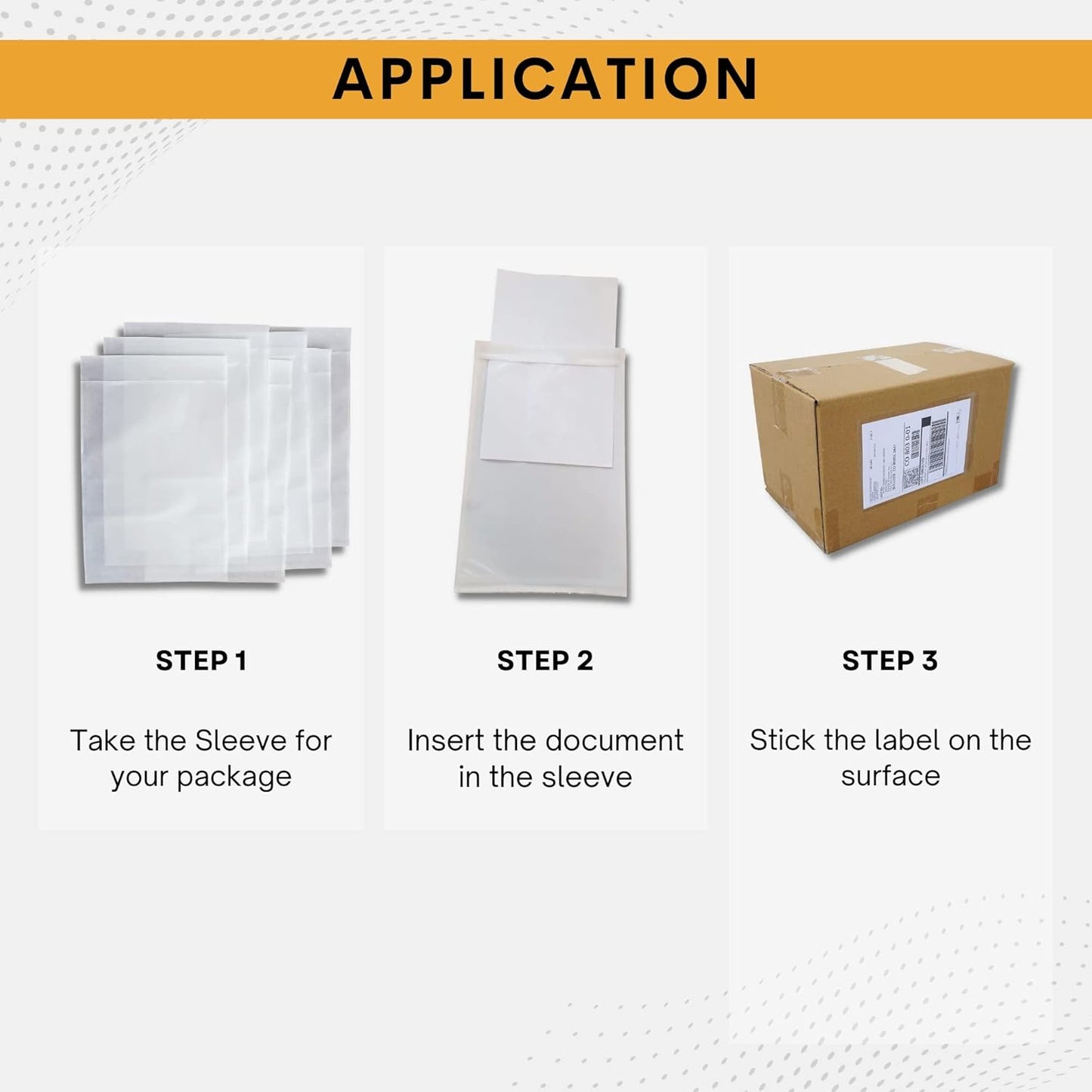 200 Pack 7"x10" Shipping Label Sleeves – Clear Self-Adhesive Packing Slip Pouches, Waterproof Packing List Envelopes – Ideal for Shipping Documents, Mailing Labels, Invoices & Packing Slips
