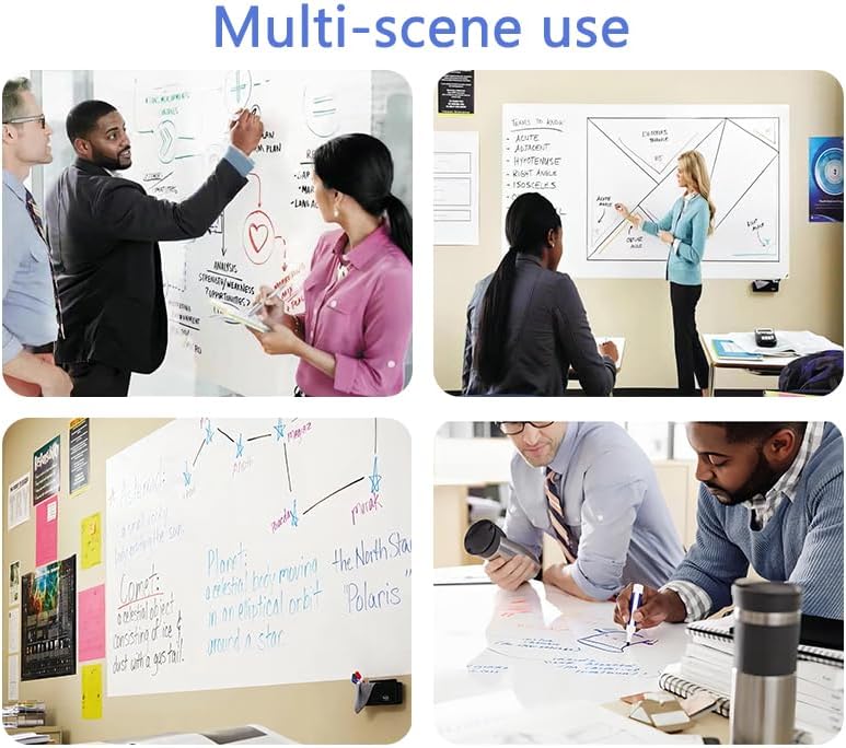 Magnetic Whiteboard Contact Paper, 18" x 24" Stick on Magnetic Dry Erase White Board Sticker on Wall, Easy to Write for Drawing, School, Office, Kitchen Fridge
