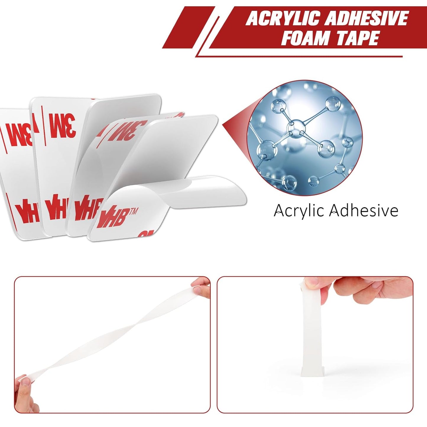 Made of 3M Double Sided Adhesive Pads VHB 2" Diameter 20 PCS Round White 4930 Heavy Duty Strong Adhesive Mounting Waterproof Foam Tape for Car Home Office Décor