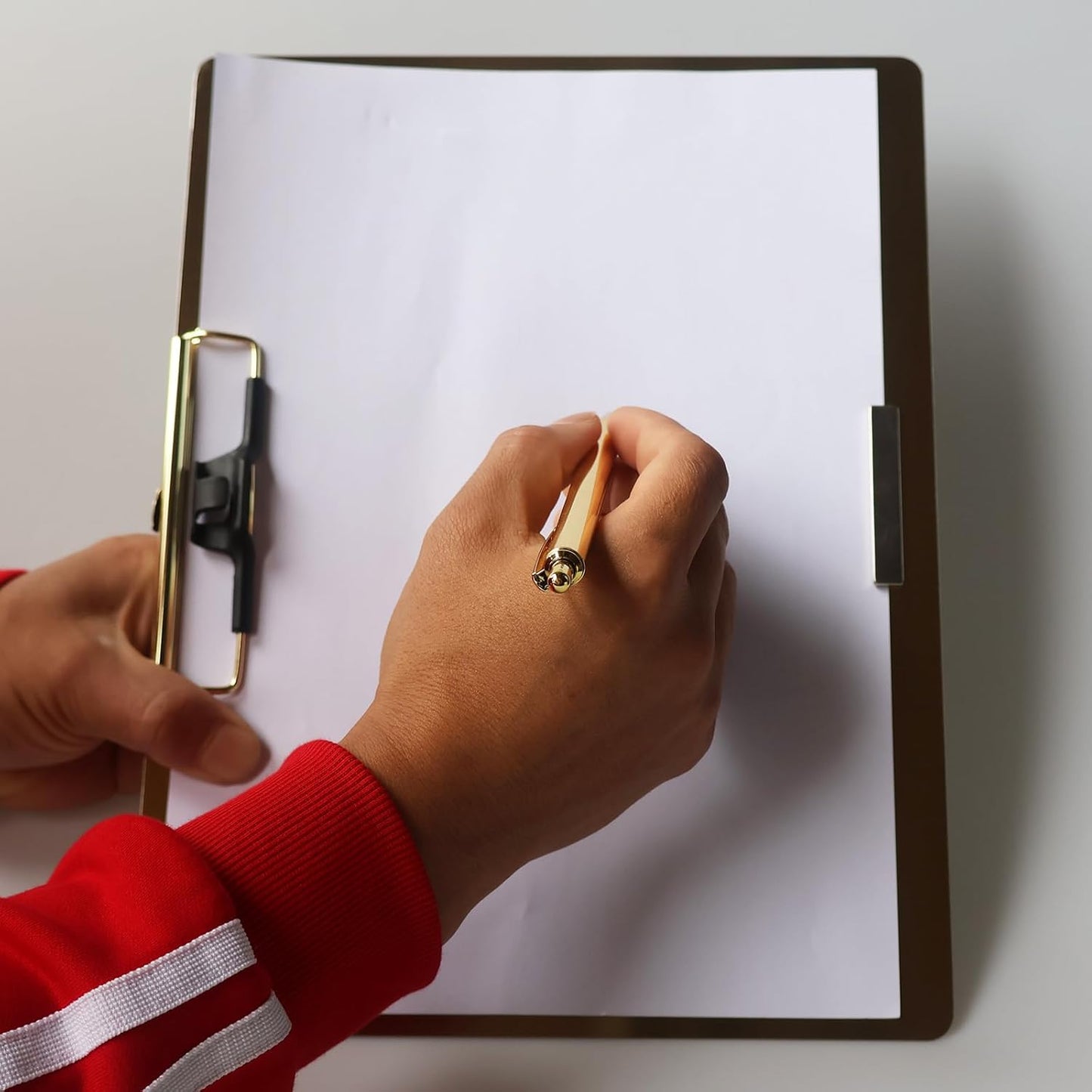 Stainless Steel Magnetic Clipboard with Pen - Multiple Sizes, Magnetic Design, Essential for Office and Home (4.3 x 8.5 Inches)