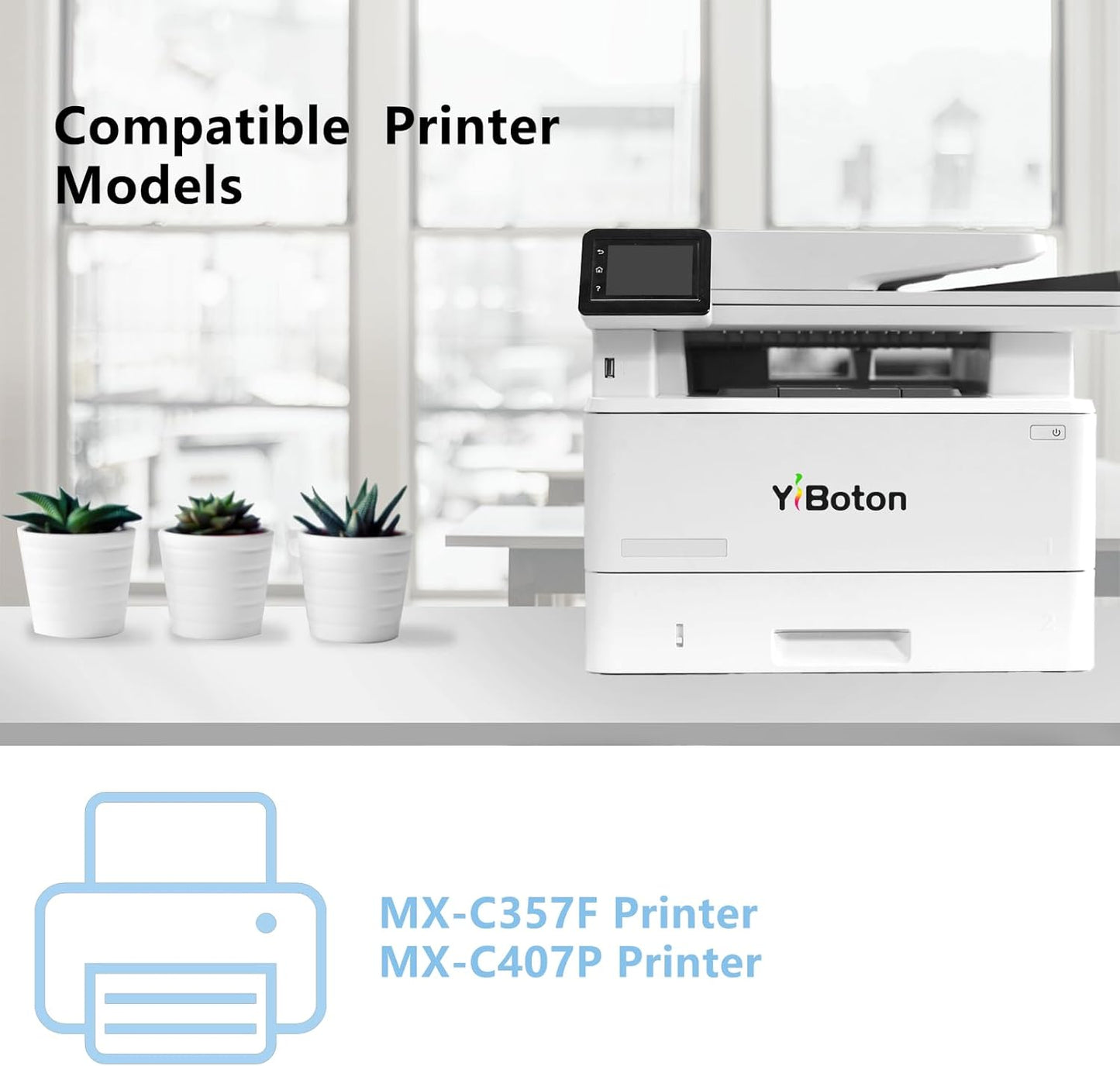 MX-C35T MXC35TB Black Toner Cartridge Replacement for Sharp MX-C35TB Compatible for Sharp MX-C357F MX-C407P Printer