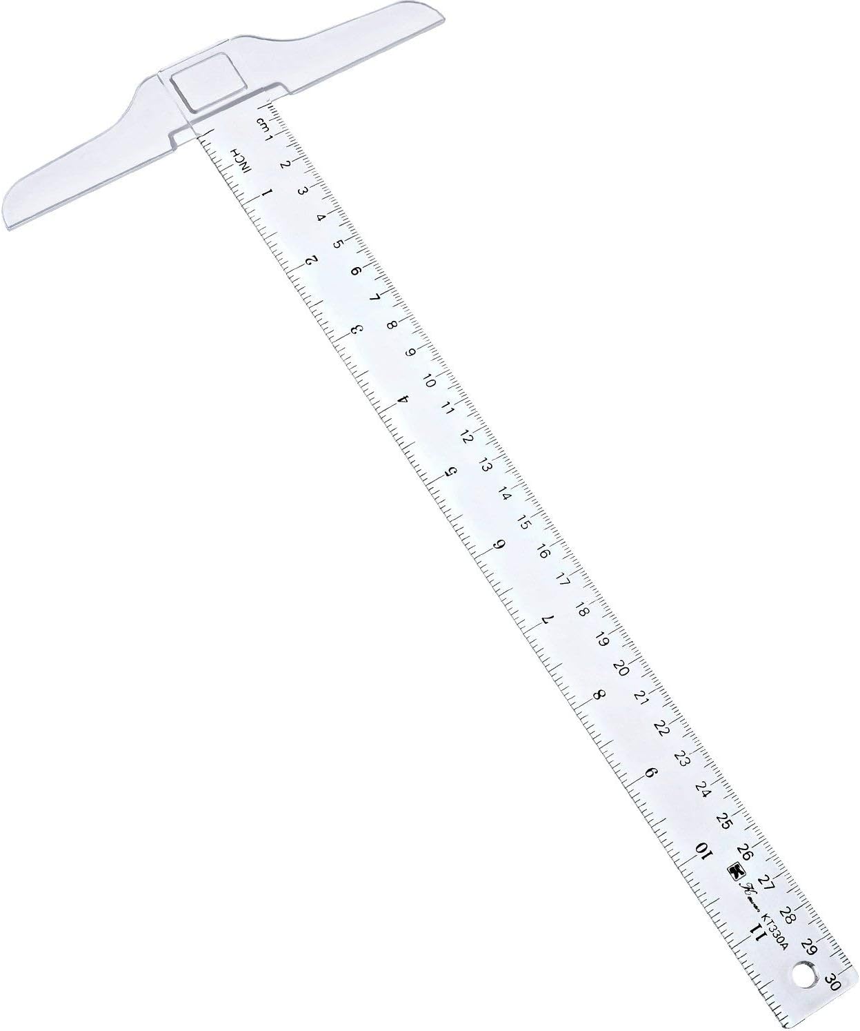 Pangda 12 Inch/ 30 cm Junior T-Square Plastic Transparent T-Ruler for Drafting and General Layout Work (1)