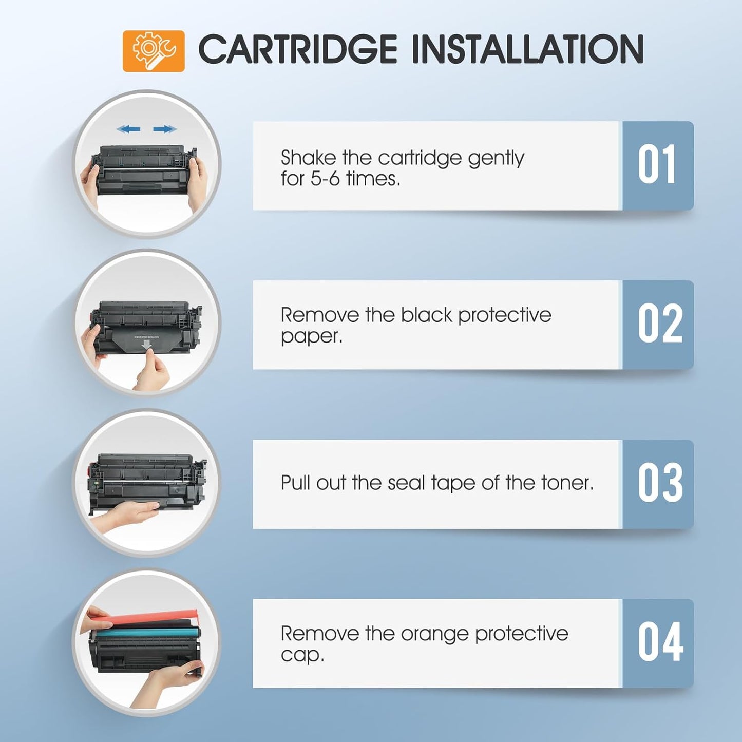 CF258A 58A Toner Cartridge Black M404n Compatible Replacement for HP 58A CF258A 58X CF258X Toner for HP Laserjet Pro M404n M404dn MFP M428fdw M428fdn M428dw Printer Ink High Yield 2 Pack with Chip