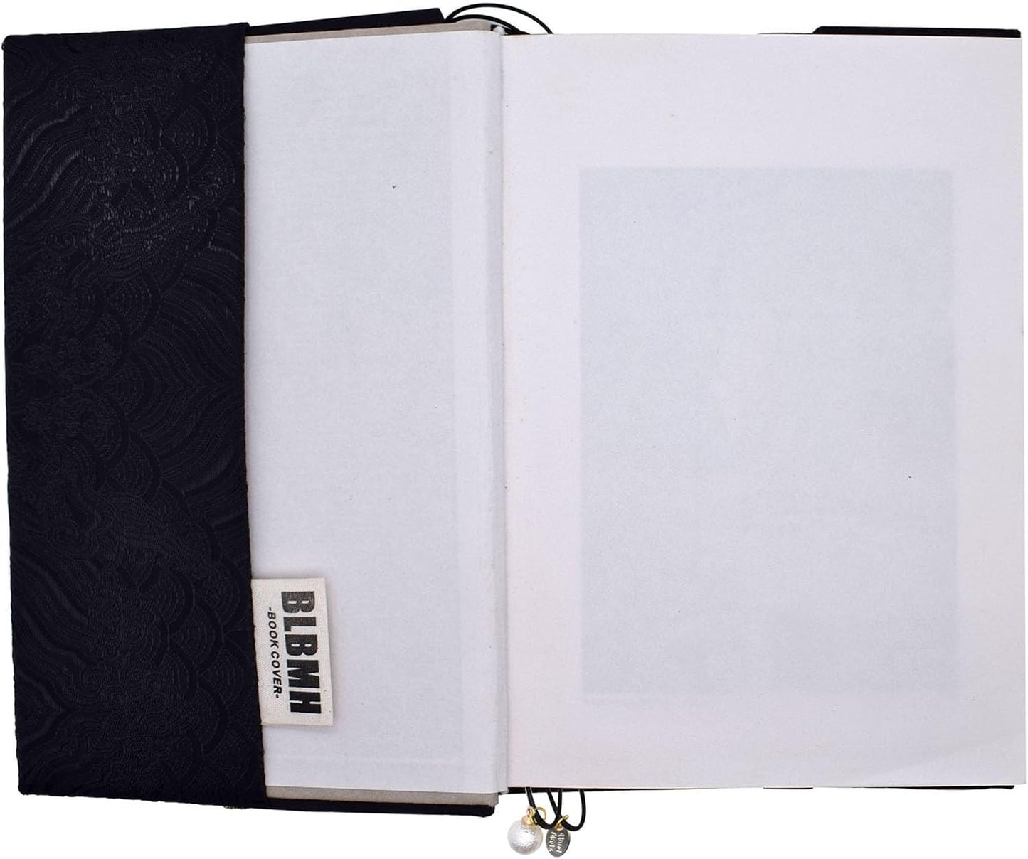 BLBMH Bookmark Book Covers for Paperbacks 5.5x8.5 Book Cover for Privacy Hardcover Adjustable Book Jacket for Soft Cover Books Fabric Softcover Protector for Women Book Lovers Gifts - Kitsune B 8.5in