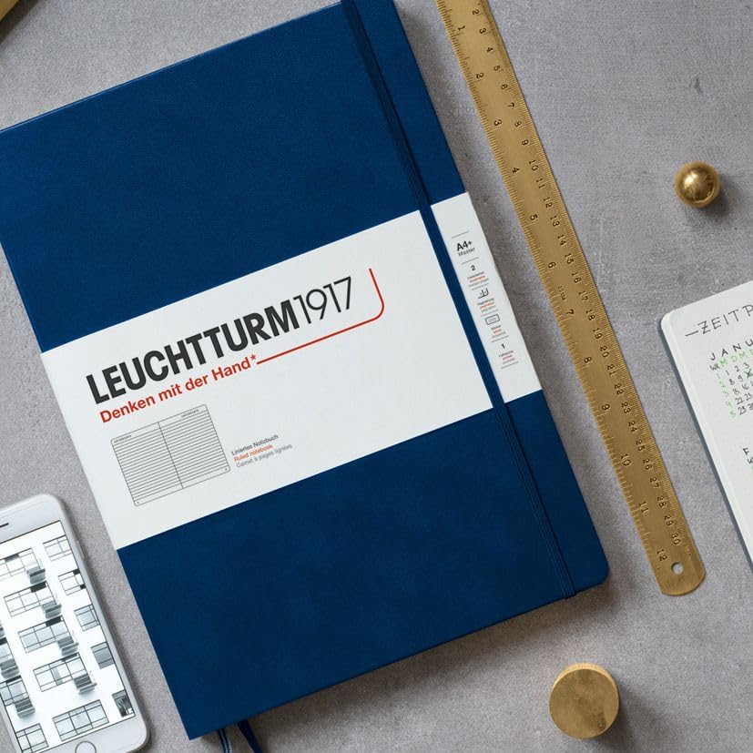 LEUCHTTURM1917 - Notebook Hardcover Medium A5-251 Numbered Pages for Writing and Journaling (Pacific Green, Dotted)