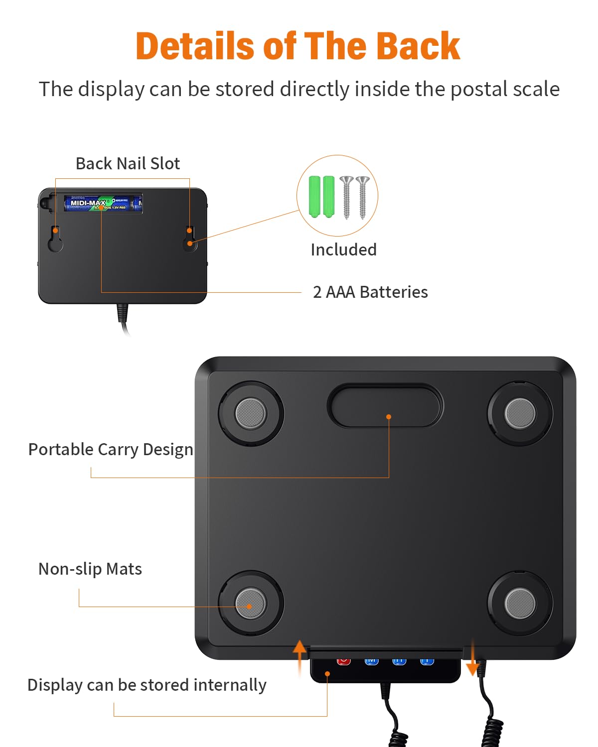 Shipping Scale 0.5oz-440lb High Accuracy Postal Digital Weight Luggage Scale for Packages Warehouse Home Small Business Pet Food Mail