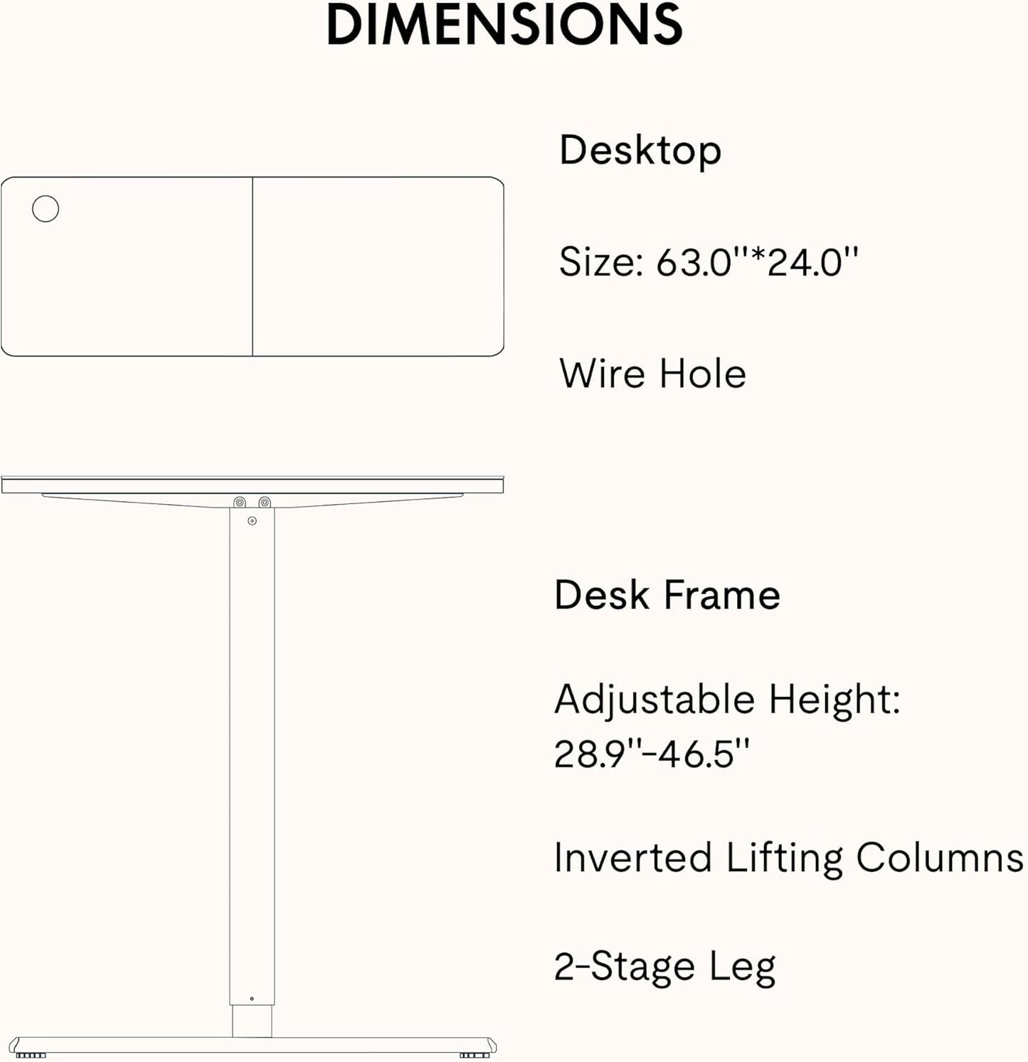 SANODESK Electric Standing Desk 63x24 Inch Height Adjustable Stand Up Desk Home Office Computer Workstation Sit Stand Home Office Desk with Splice Board (Black Frame + Black Top)