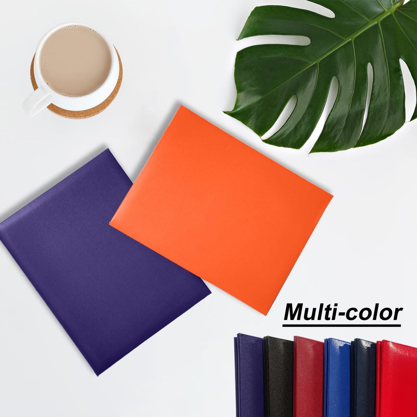 Diploma Cover 8.5x11 Inch, Graduation Certificate Holder - Elegant Faux Leather Folder for Graduation, Wedding Officiant,Orange-1 Pack