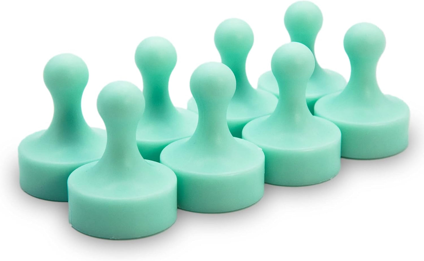 GLASSBOARD STUDIO Powerful Neodymium Magnets, Pawn-Shaped - Strong Fridge/Refrigerator and Whiteboard Magnet, Ideal for Office, Kitchen, Crafts - Rare Earth, Heavy Duty (8, Summer Mint)