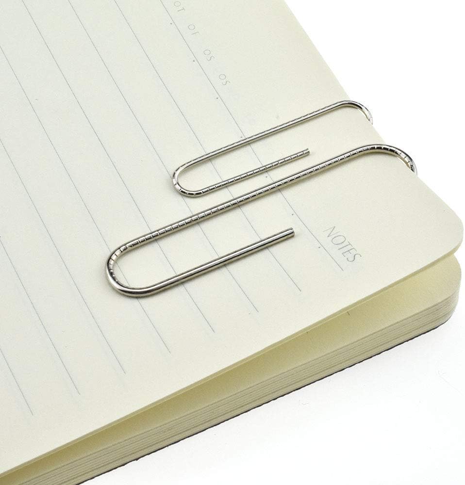 Vinaco Paper Clips Non Skid, 500PCS Medium and Jumbo Paper Clips (1.3 inch & 2.0 inch), Durable & Rustproof, Coated Paper Clip Great for Office School and Personal Use