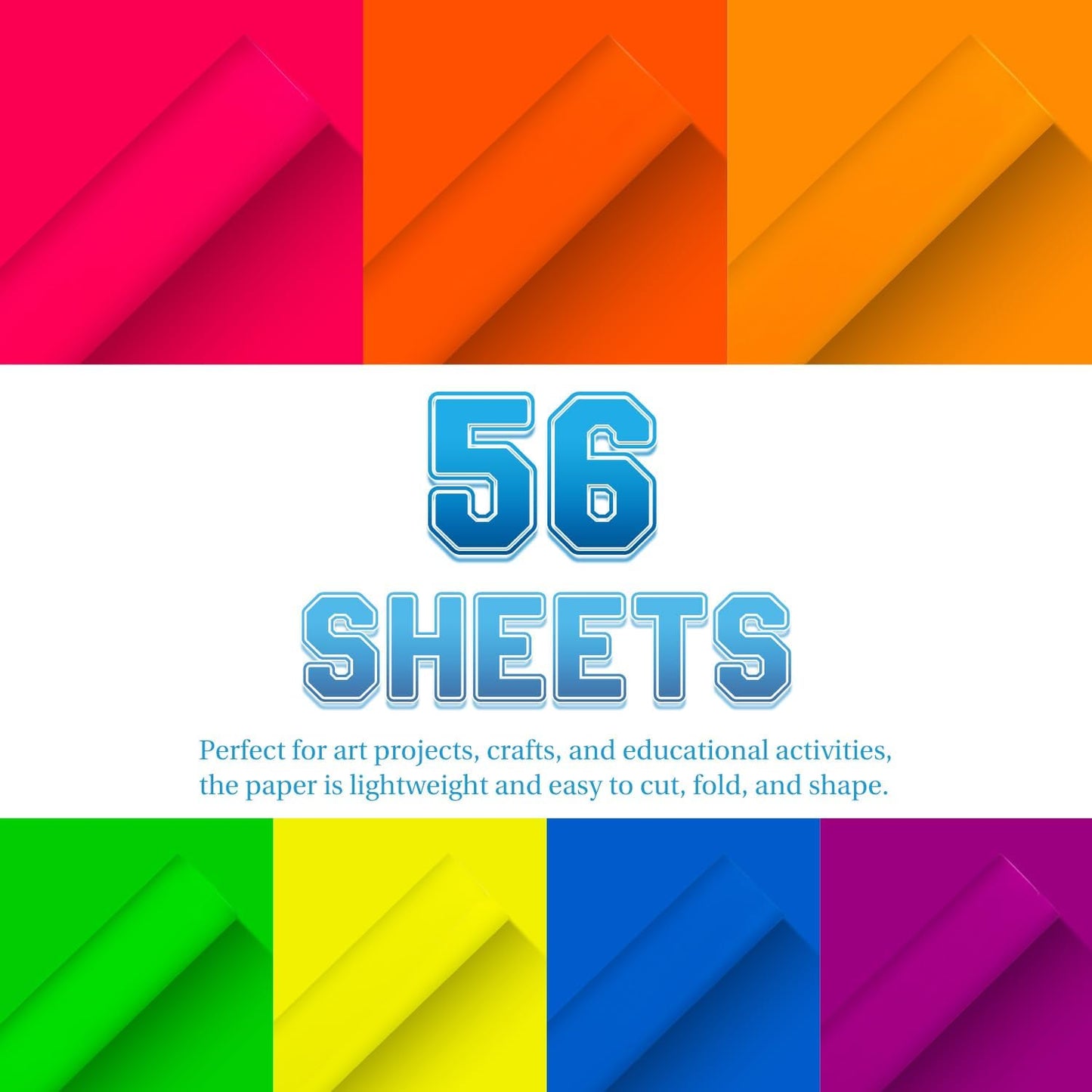 Colored Cardstock 4 in x 6 in,56 Sheet Fluorescent Neon Index Paper 250 GSM/90 LB HeavyWeight Card Stock Set of 7 Colors for Cutting DIY Art Craft